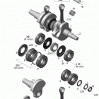 Rave RE 800R PowerTEK Коленвал и поршни