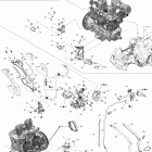 Rave RE 600 E-TEC Двигатель и крепление