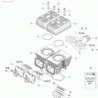 Adventure LU Ranger 550 Цилиндр, выпускной коллектор и мощностной  клапан ...