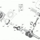 Ranger V-800 Коленвал,поршень и цилиндр
