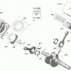 Adventure V-800 Коленвал,поршень и цилиндр