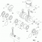 Ranger 550 Коленвал и поршни