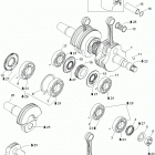 Enduro 600HO SDI Коленвал и поршни