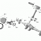 Touring V-1000 Коленвал и поршни