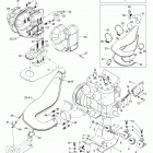 Mountain 800 HO 01- Engine Mount Plate / Muffler
