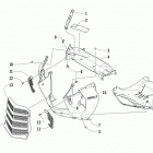 PANTERA 7000 XT LTD BLACK Front fascia and center skid plate assembly