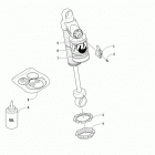 ZR 6000 RR ES 129 GREEN Задняя  подвеска, передний амортизатор