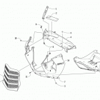 BEARCAT 7000 XT GROOMER SPECIAL ORANGE Front fascia and center skid plate assembly