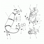 S17MBX6JSA/JEA 600 RACER/INTL Engine, exhaust system - s17mbx6jsa  /  jea (60040...