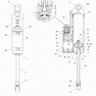 S17MBX6JSA/JEA 600 RACER/INTL Suspension, shock, rear track - s17mbx6jsa  /  jea...