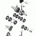 MXZ - 2-STROKE - 600 CARB_600HO E-TEC_800R E-TEC 01- crankshaft and pistons - 600ho e-tec