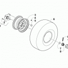 ATV ALTERRA 90 RED Rear wheel assembly