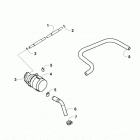 ATV ALTERRA 90 RED Exhaust air intake assembly