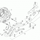 TBX 700 EPS RED Двигатель и глушитель