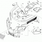 ALTERRA TRV 700 XT EPS RED Front body panel and headlight assemblies