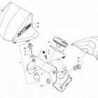 ATV ALTERRA 700 XT EPS RED Console and instrument assembly