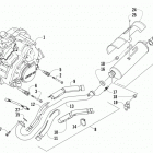 ATV 700 MUD PRO LTD EPS BLACK Двигатель и глушитель