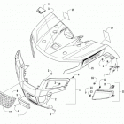 ATV ALTERRA 700 XT EPS RED Front body panel and headlight assemblies