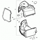 ATV ALTERRA 90 RED Engine shroud assembly