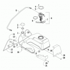 ATV 500 RED Топливный бак