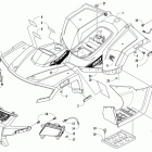 ATV ALTERRA 90 RED Body panel and headlight assembly