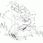 ATV 500 RED Передний багажник крыло и фара
