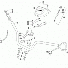 ATV ALTERRA 90 RED Handlebar and control assembly