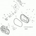 A16DAA57F1/F2/E57FM  ACE 570 EFI EURO Drive train, clutch cover and ducting