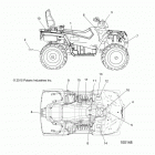 A16SDA57A1/L2/E57A2 SPORTSMAN TOURING 570 EFI/EPS Кузов Наклейки
