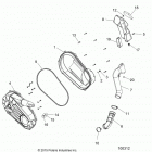 A16DAA32A1/A7 ACE 325 EFI Drive train, clutch cover and ducting