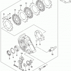 LT A500X,XZ Задний тормоз