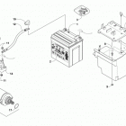 PROWLER 700 XT EPS Battery and starter motor assembly