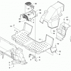 PROWLER 700 XT EPS Console and floor panel assembly