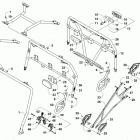 HDX 700 CREW XT RED Rops and taillight assembly