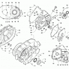 UTV500 Clutch  /  drive belt  /  magneto cover assembly