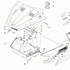 PROWLER 700 XT BLACK Hood  /  front storage and side panel assembly