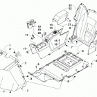 WILDCAT X Red (US) Console and floor panel assembly