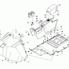 WILDCAT 4X Front console and floor panel assembly