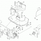 UTV700 Console, floor panel & storage box assembly