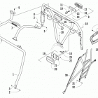 PROWLER 500 HDX RED Rops and taillight assembly