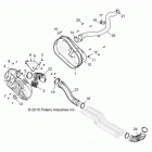 R16RGE99A7/AE/AV POLARIS GENERAL 1000 EPS Drive train, clutch cover and ducting