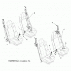 R17RHE99AU POLARIS GENERAL 1000 4P PS Body, seat belt mounting