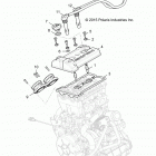 R16RGE99A7/AE/AV POLARIS GENERAL 1000 EPS Engine, throttle body and valve cover