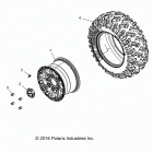 R17RHE99AU POLARIS GENERAL 1000 4P PS Колесо заднее