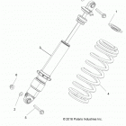 R17RHE99AU POLARIS GENERAL 1000 4P PS Suspension, front shock mounting