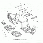 R17RHE99AU POLARIS GENERAL 1000 4P PS Chassis, main frame and skid plates