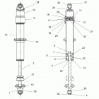 R17RHE99AU POLARIS GENERAL 1000 4P PS Suspension, front shock internals