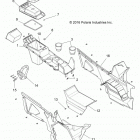 R17RHE99AU POLARIS GENERAL 1000 4P PS Body, center console, front