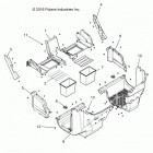 R17RHE99AU POLARIS GENERAL 1000 4P PS Body, front closeoff and floor