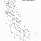 R17RHE99AU POLARIS GENERAL 1000 4P PS Body, center console, rear